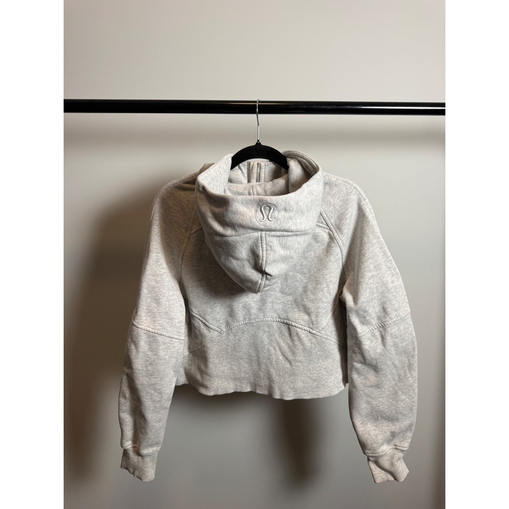 Lululemon Scuba Oversized Half-Zip Hoodie Heathered Core Ultra Light Grey XS/S - Picture 2 of 6